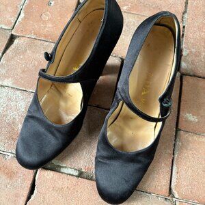 Size 9 Prada Satin Mary Jane Heels